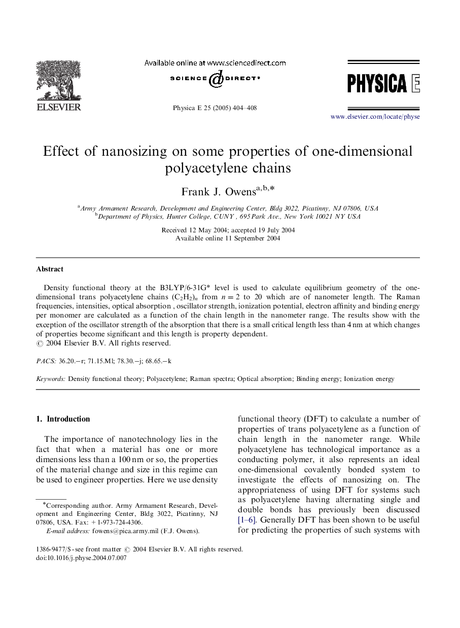 Effect of nanosizing on some properties of one-dimensional polyacetylene chains