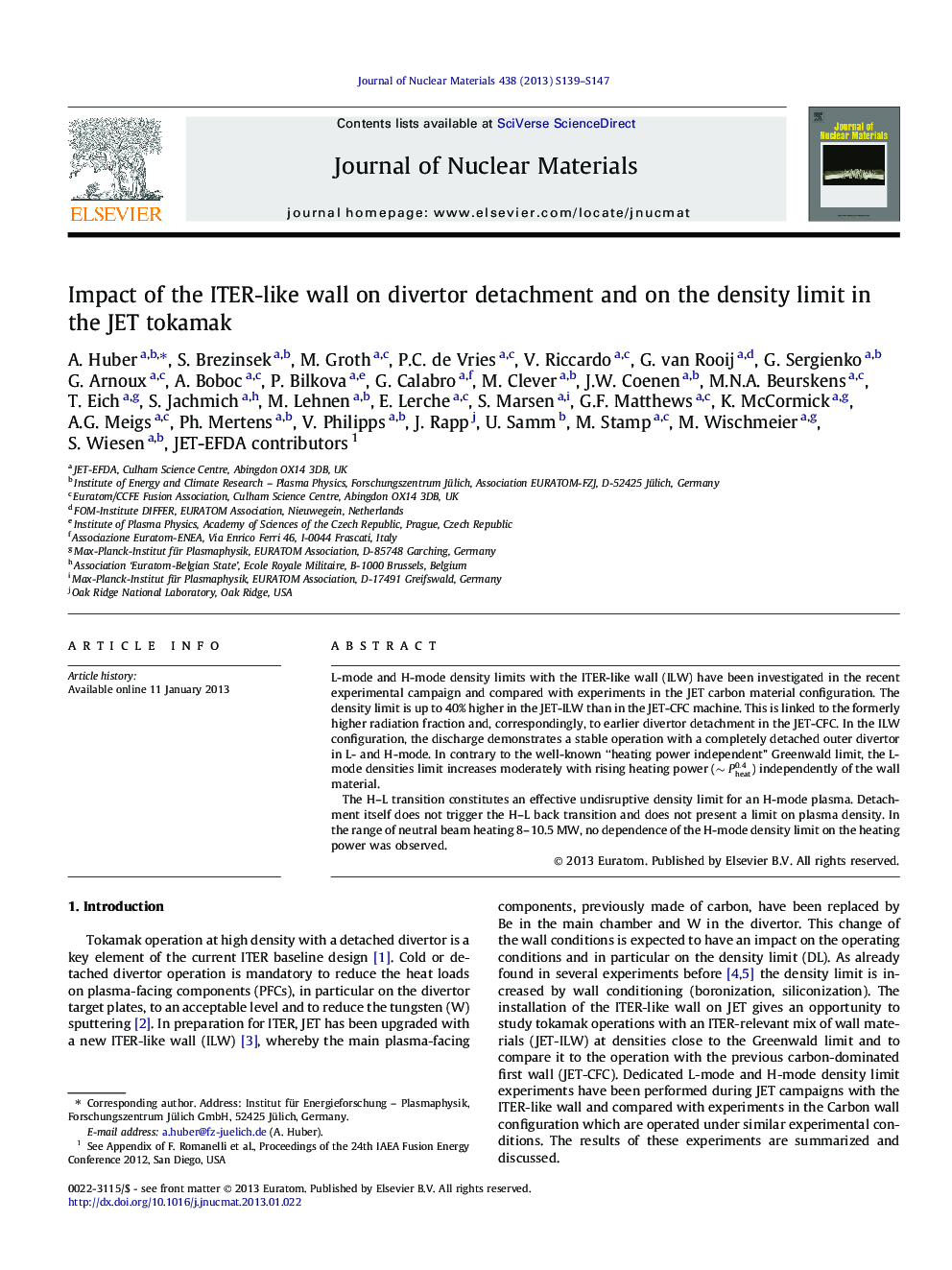 Impact of the ITER-like wall on divertor detachment and on the density limit in the JET tokamak