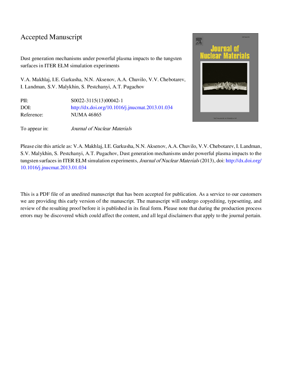 Dust generation mechanisms under powerful plasma impacts to the tungsten surfaces in ITER ELM simulation experiments