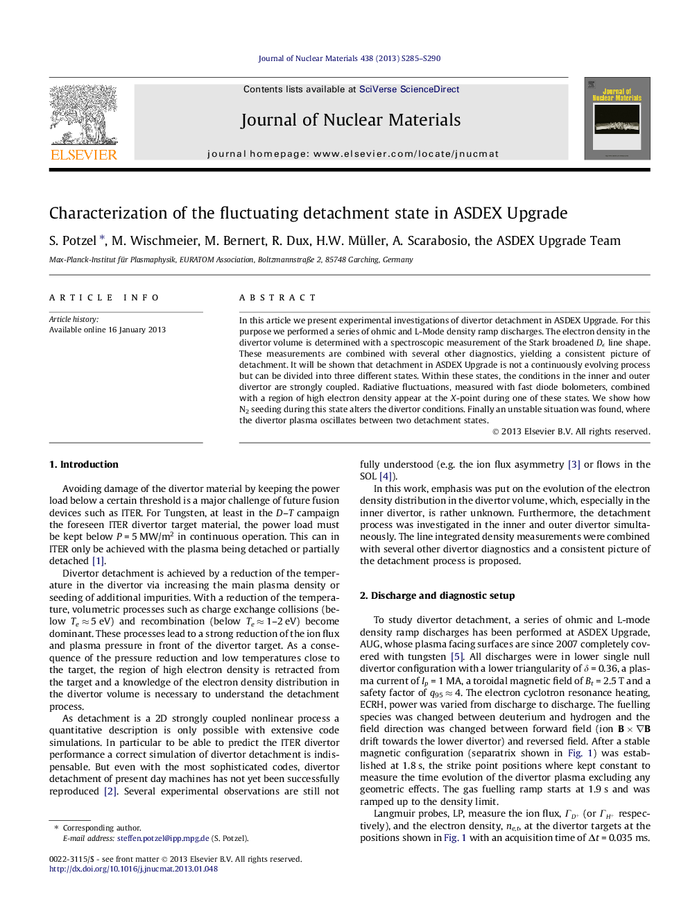 Characterization of the fluctuating detachment state in ASDEX Upgrade