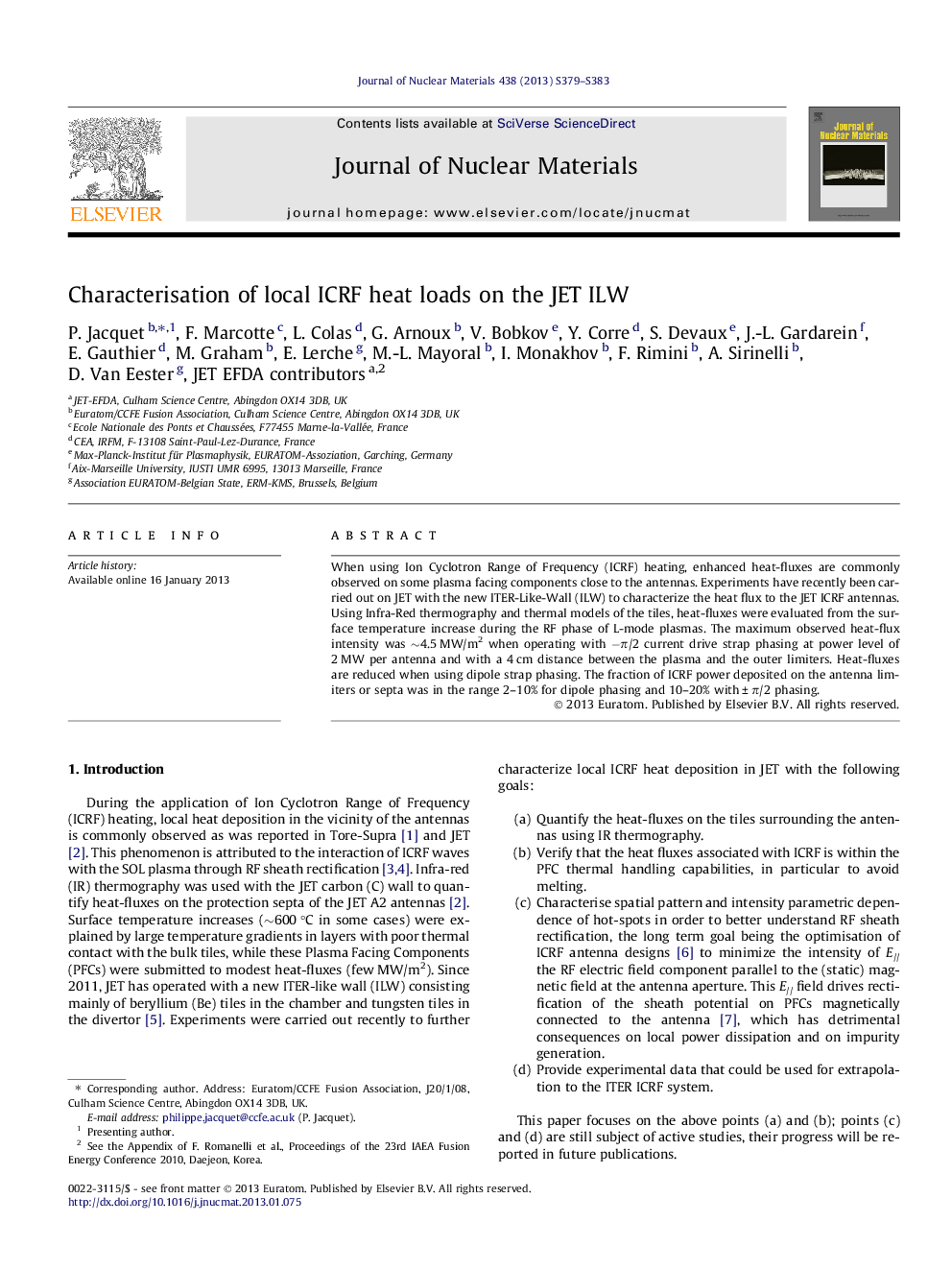 Characterisation of local ICRF heat loads on the JET ILW