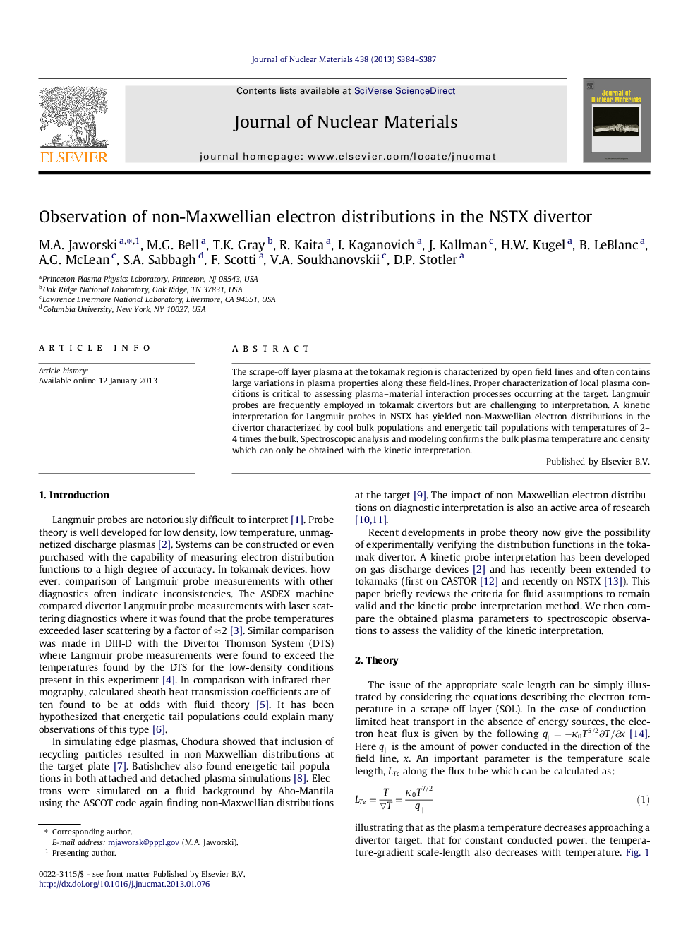 Observation of non-Maxwellian electron distributions in the NSTX divertor
