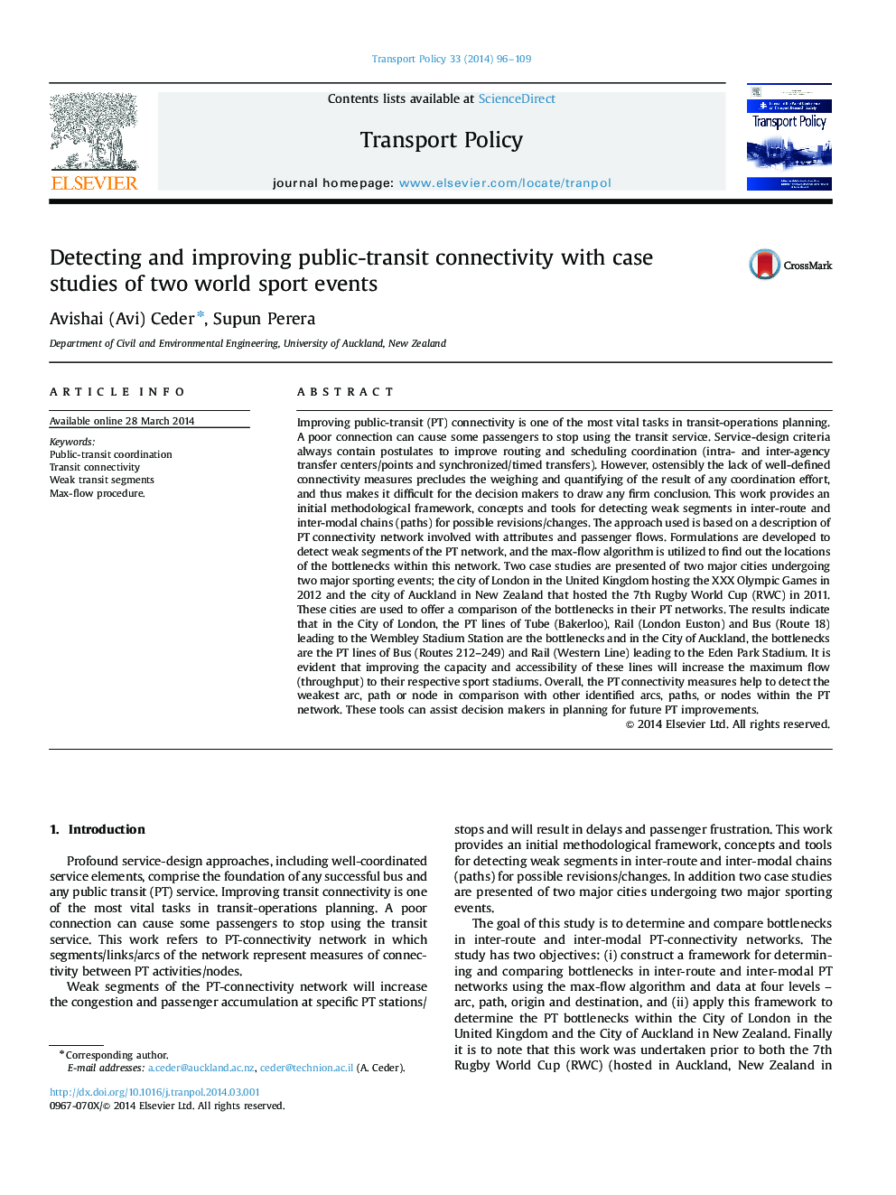 Detecting and improving public-transit connectivity with case studies of two world sport events