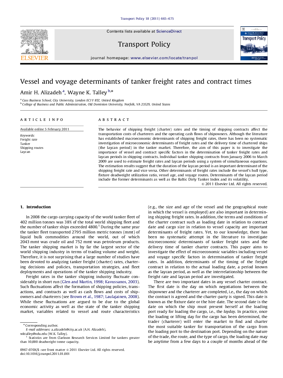 Vessel and voyage determinants of tanker freight rates and contract times