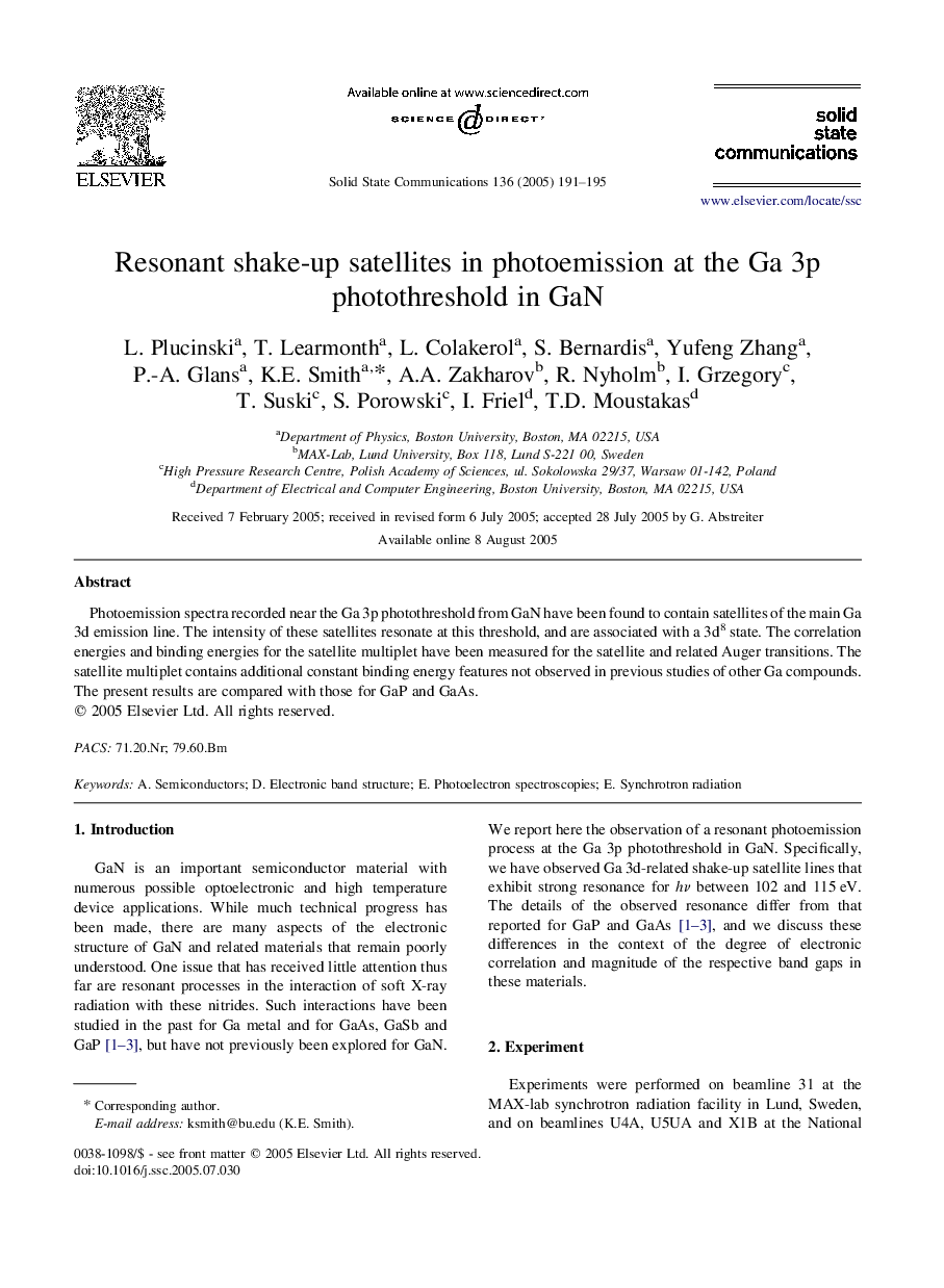 Resonant shake-up satellites in photoemission at the Ga 3p photothreshold in GaN