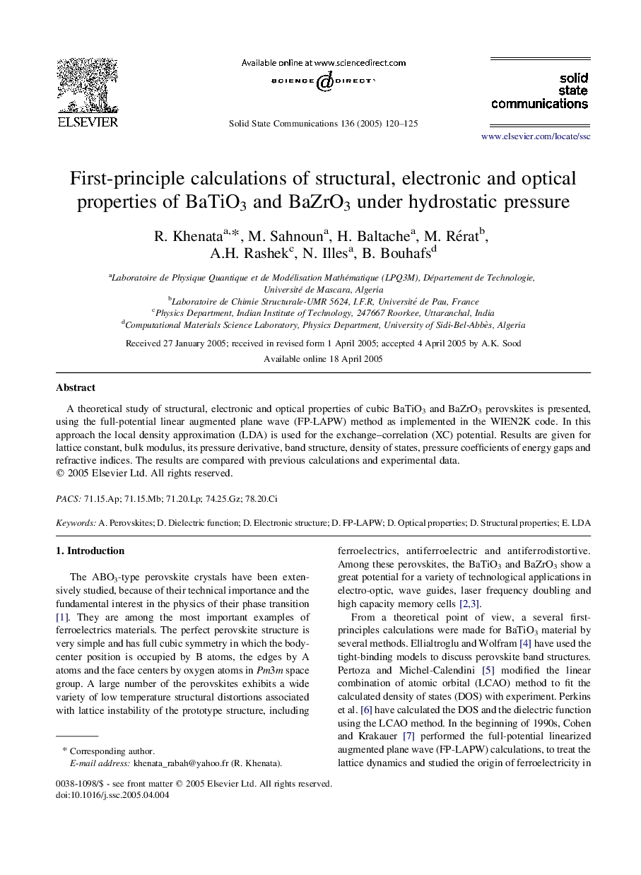 First-principle calculations of structural, electronic and optical properties of BaTiO3 and BaZrO3 under hydrostatic pressure