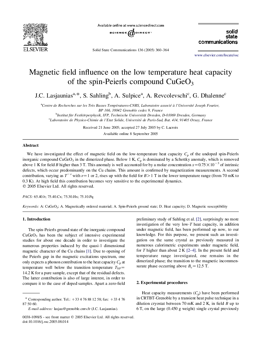 Magnetic field influence on the low temperature heat capacity of the spin-Peierls compound CuGeO3