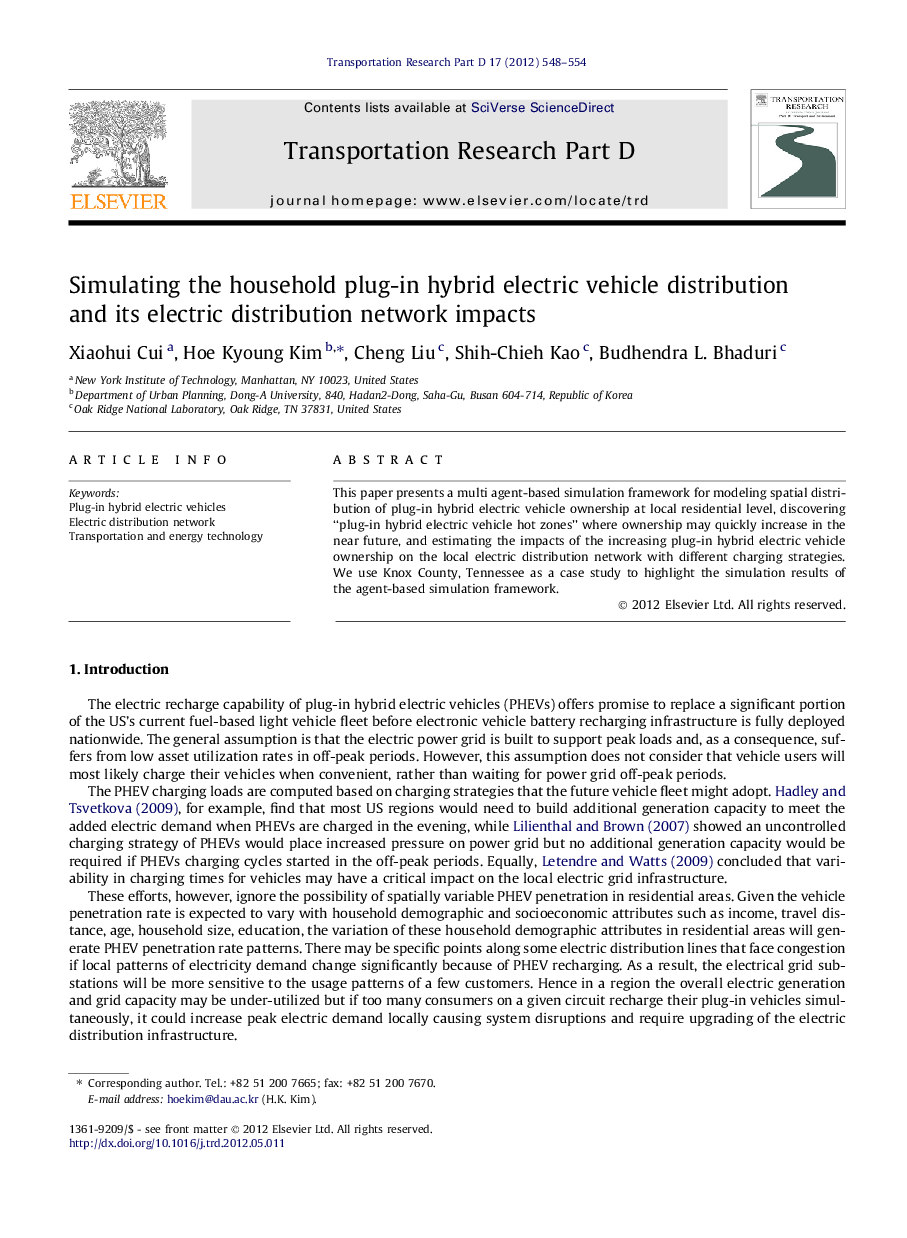 Simulating the household plug-in hybrid electric vehicle distribution and its electric distribution network impacts