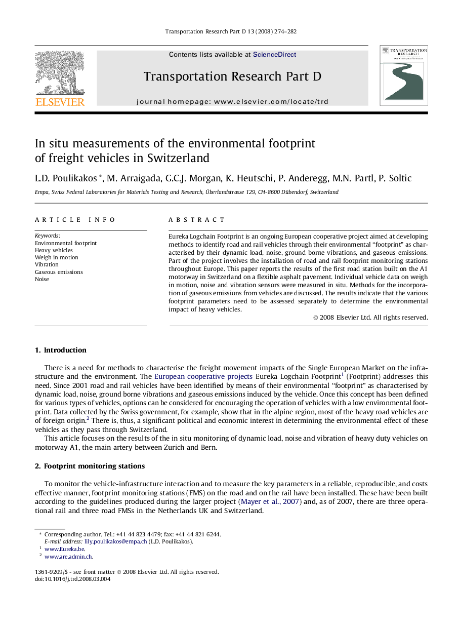 In situ measurements of the environmental footprint of freight vehicles in Switzerland