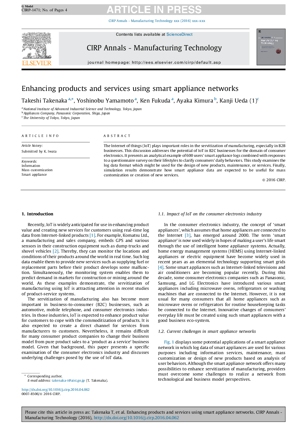 Enhancing products and services using smart appliance networks