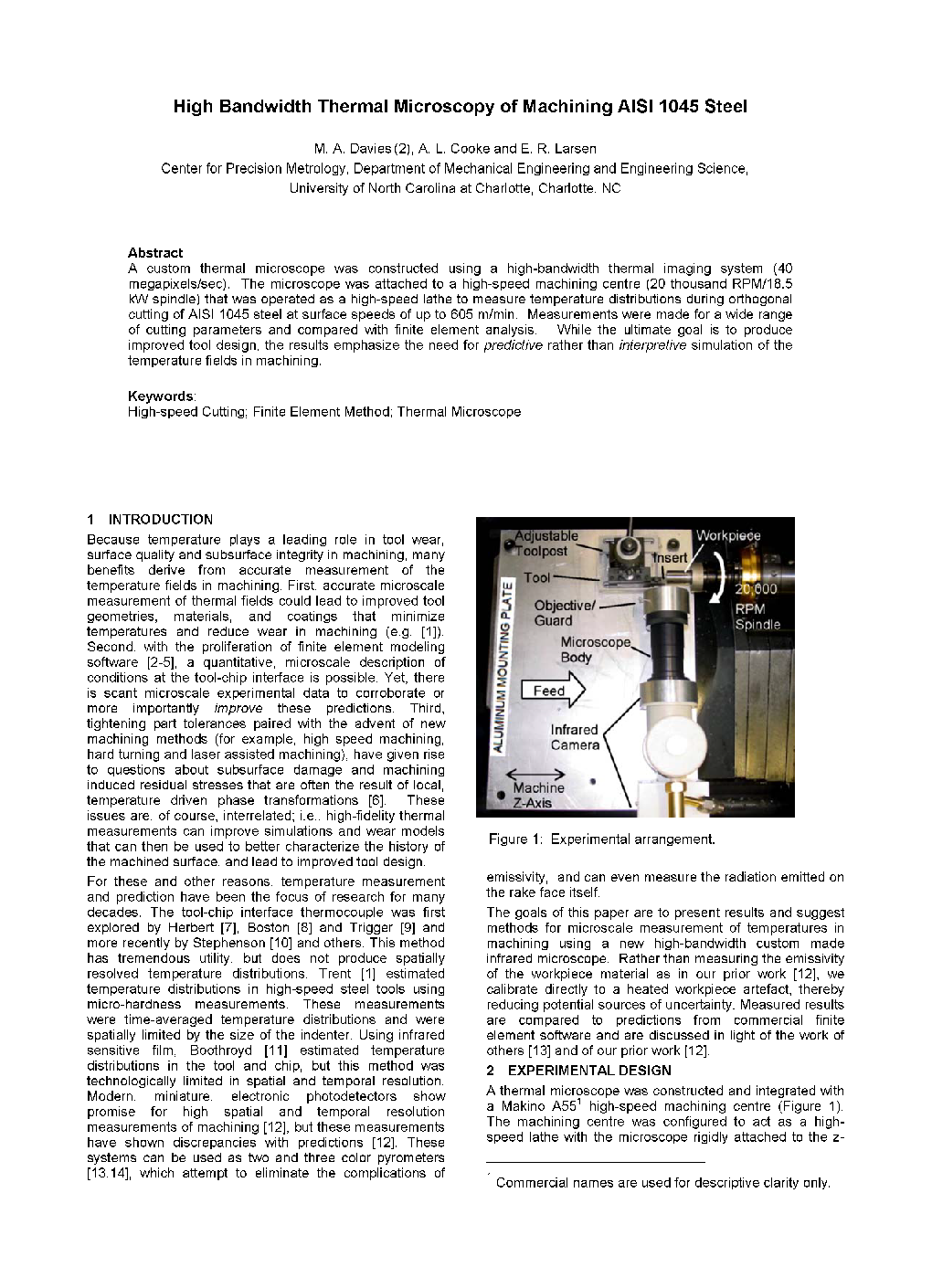 High Bandwidth Thermal Microscopy of Machining AISI 1045 Steel