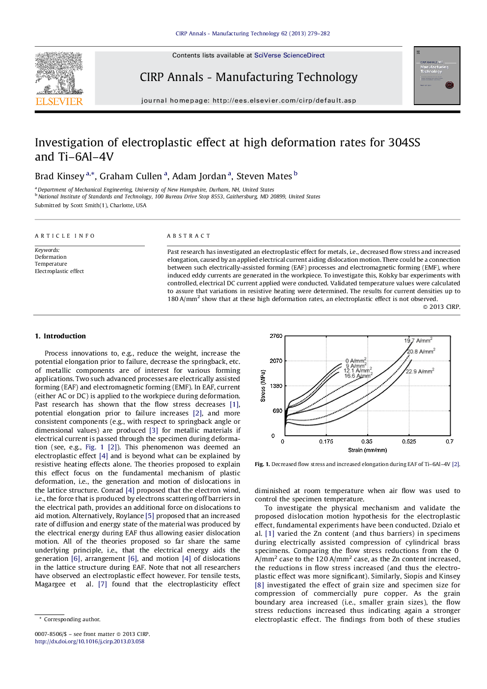 Investigation of electroplastic effect at high deformation rates for 304SS and Ti-6Al-4V