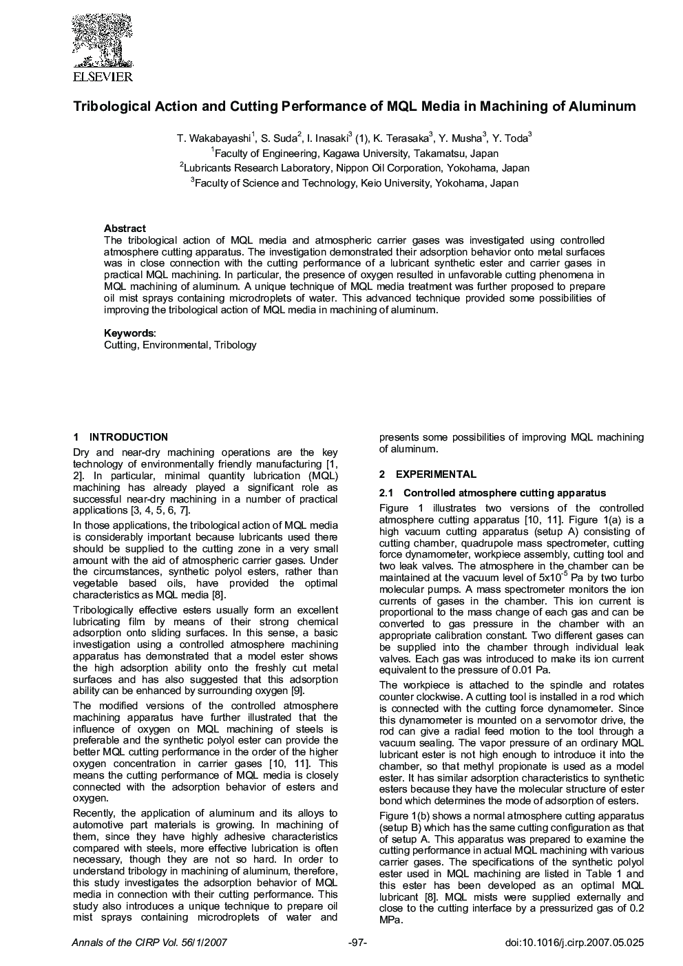 Tribological Action and Cutting Performance of MQL Media in Machining of Aluminum