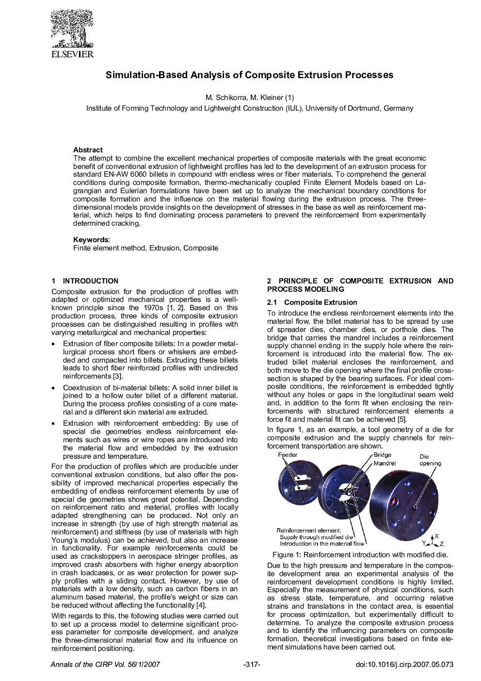 Simulation-Based Analysis of Composite Extrusion Processes