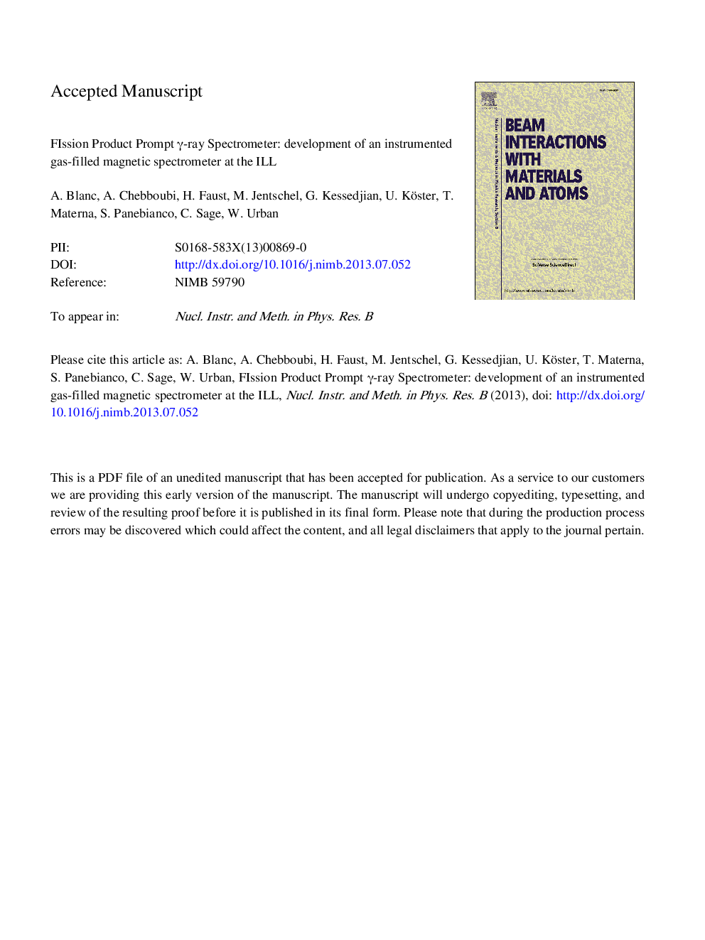 FIssion Product Prompt Î³-ray spectrometer: Development of an instrumented gas-filled magnetic spectrometer at the ILL