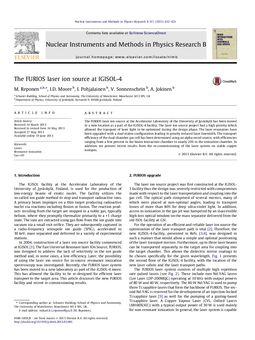 The FURIOS laser ion source at IGISOL-4