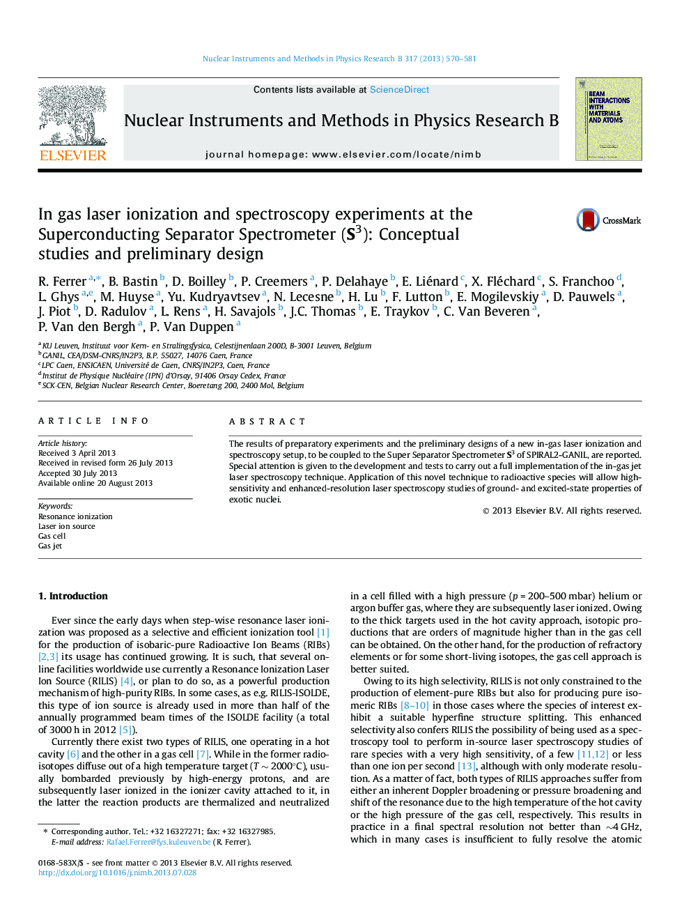 In gas laser ionization and spectroscopy experiments at the Superconducting Separator Spectrometer (S3): Conceptual studies and preliminary design