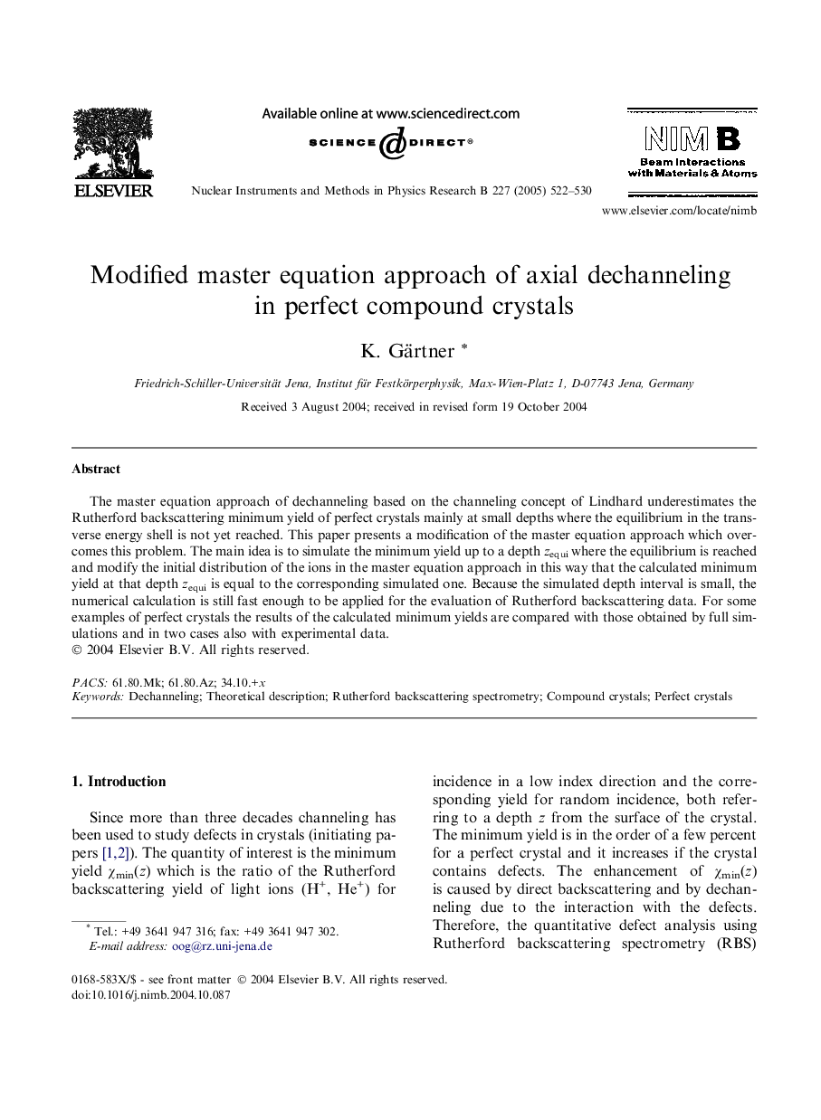 Modified master equation approach of axial dechanneling in perfect compound crystals