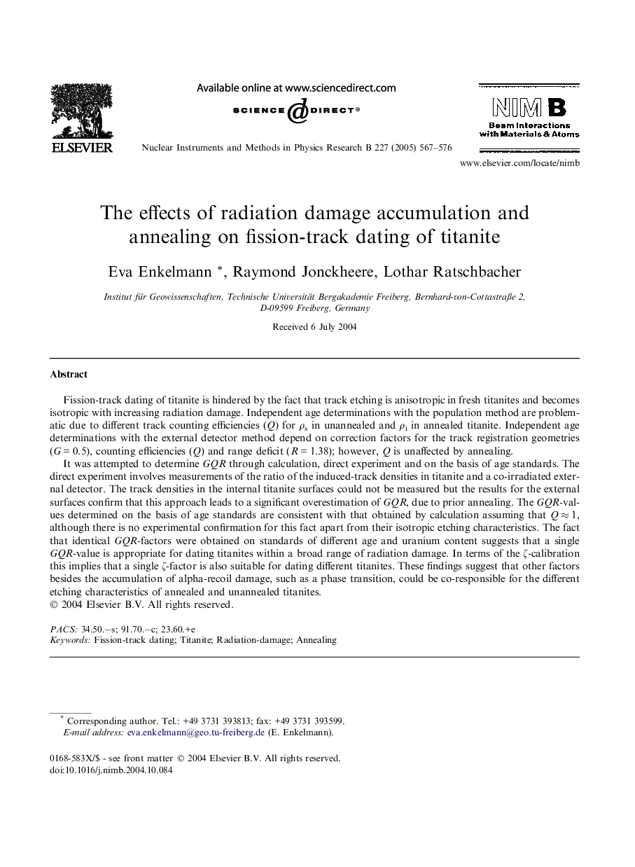 The effects of radiation damage accumulation and annealing on fission-track dating of titanite