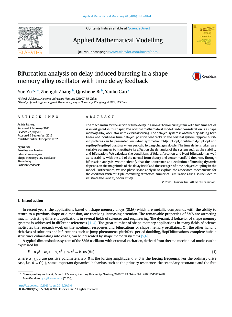 Bifurcation analysis on delay-induced bursting in a shape memory alloy oscillator with time delay feedback