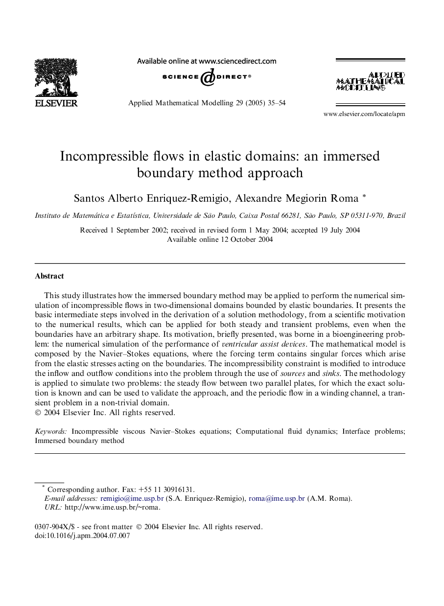 Incompressible flows in elastic domains: an immersed boundary method approach