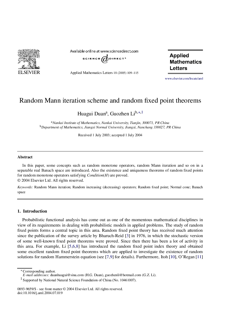 Random Mann iteration scheme and random fixed point theorems