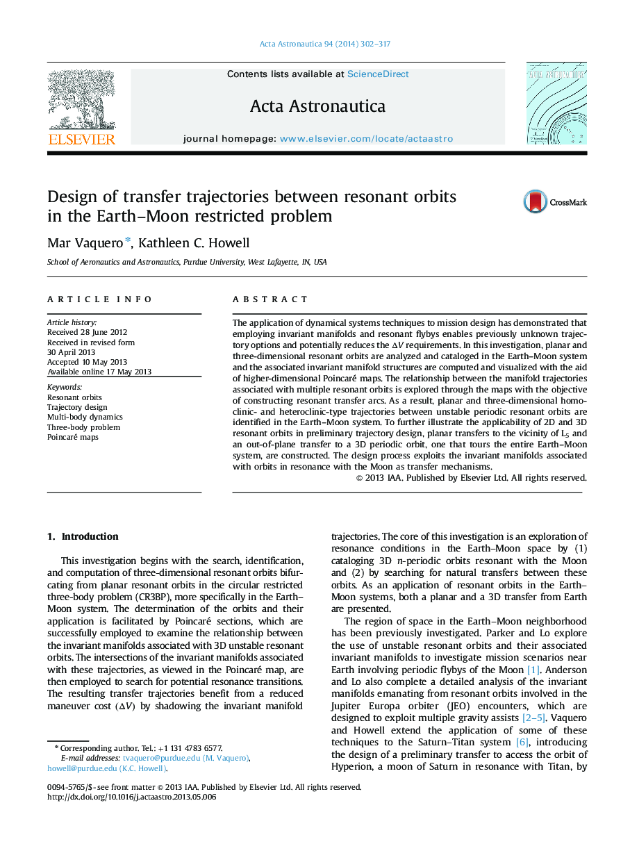 Design of transfer trajectories between resonant orbits in the Earth-Moon restricted problem