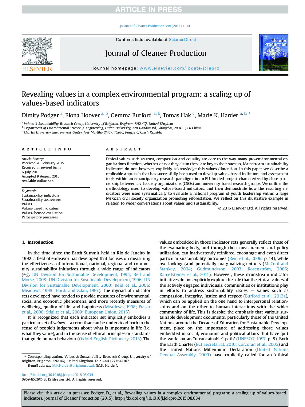 Revealing values in a complex environmental program: a scaling up of values-based indicators