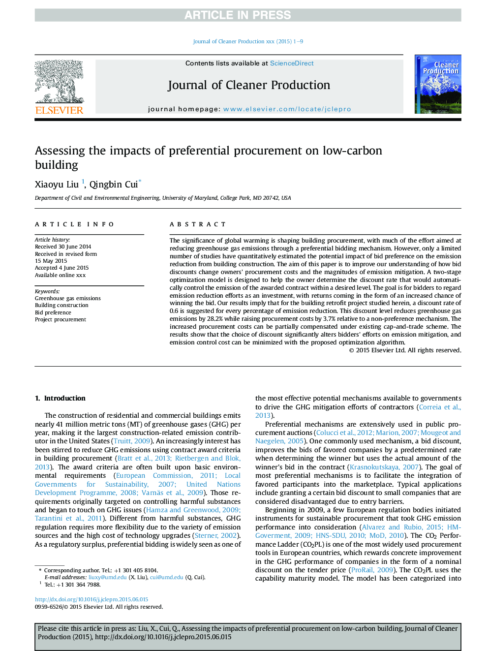 Assessing the impacts of preferential procurement on low-carbon building