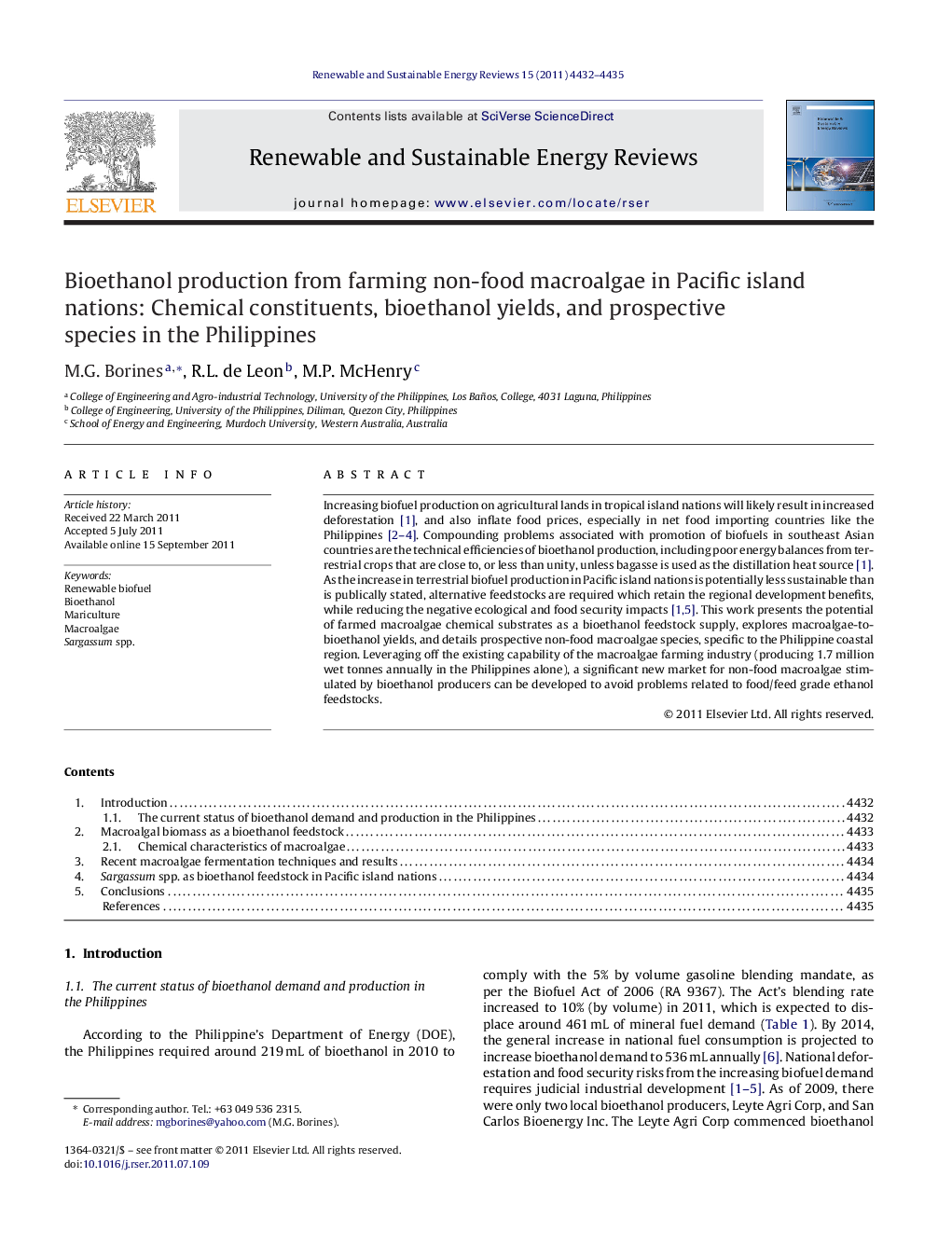 Bioethanol production from farming non-food macroalgae in Pacific island nations: Chemical constituents, bioethanol yields, and prospective species in the Philippines