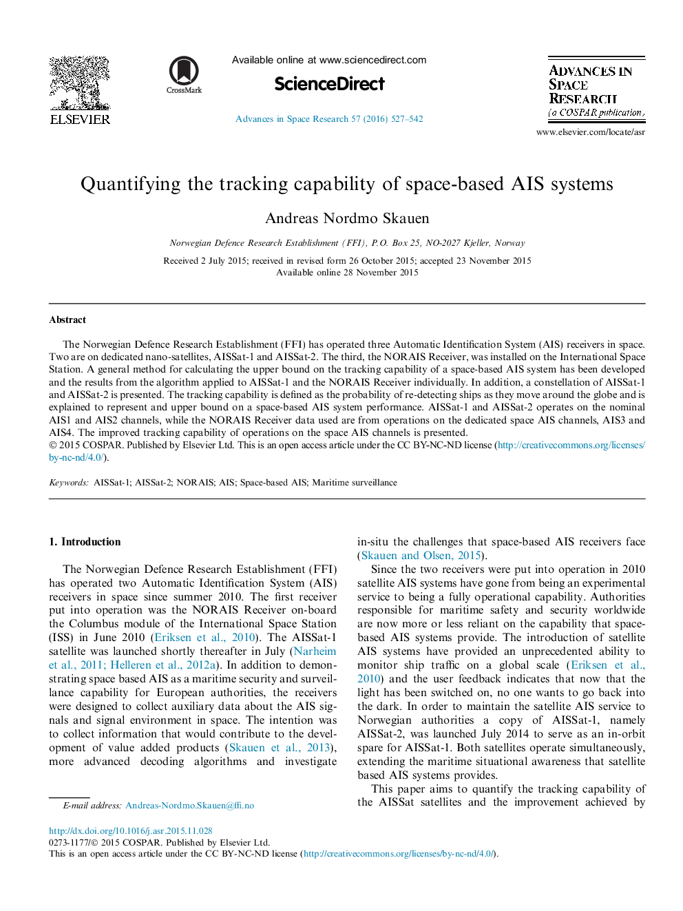 Quantifying the tracking capability of space-based AIS systems