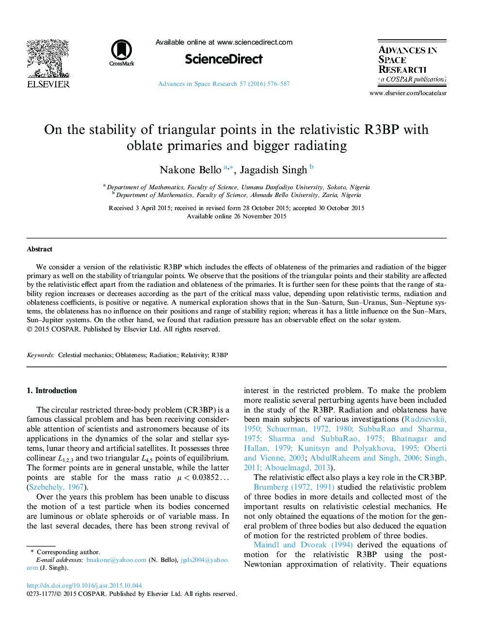 On the stability of triangular points in the relativistic R3BP with oblate primaries and bigger radiating