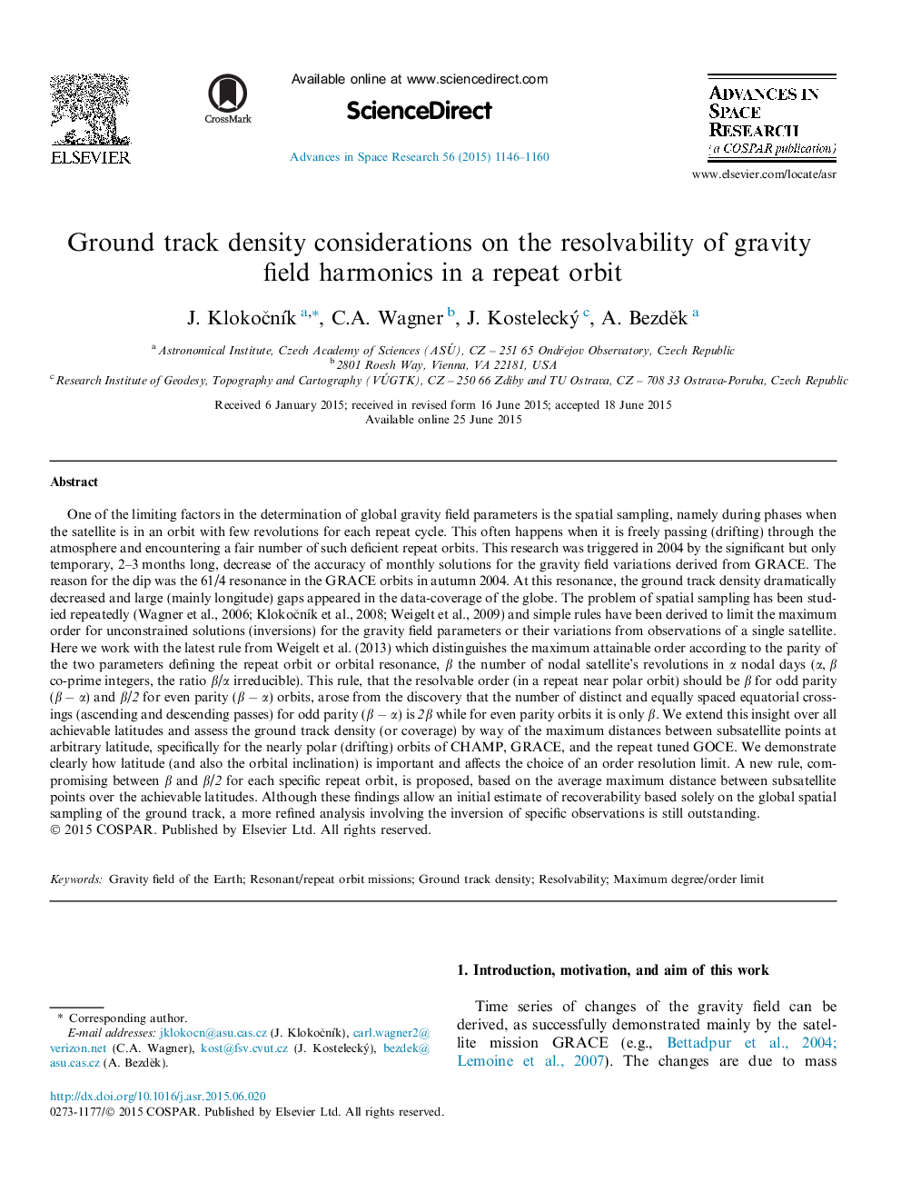 Ground track density considerations on the resolvability of gravity field harmonics in a repeat orbit