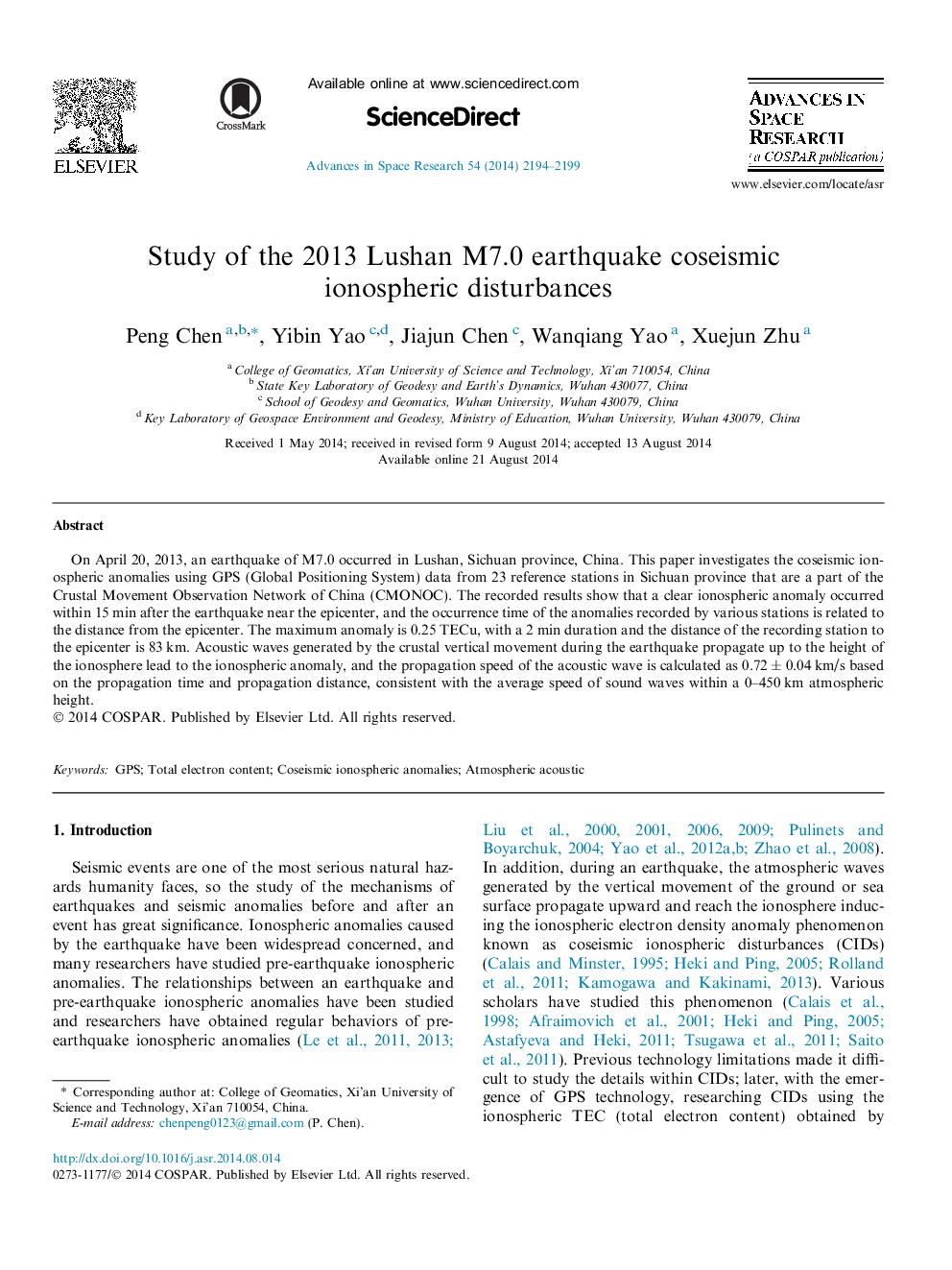 Study of the 2013 Lushan M7.0 earthquake coseismic ionospheric disturbances