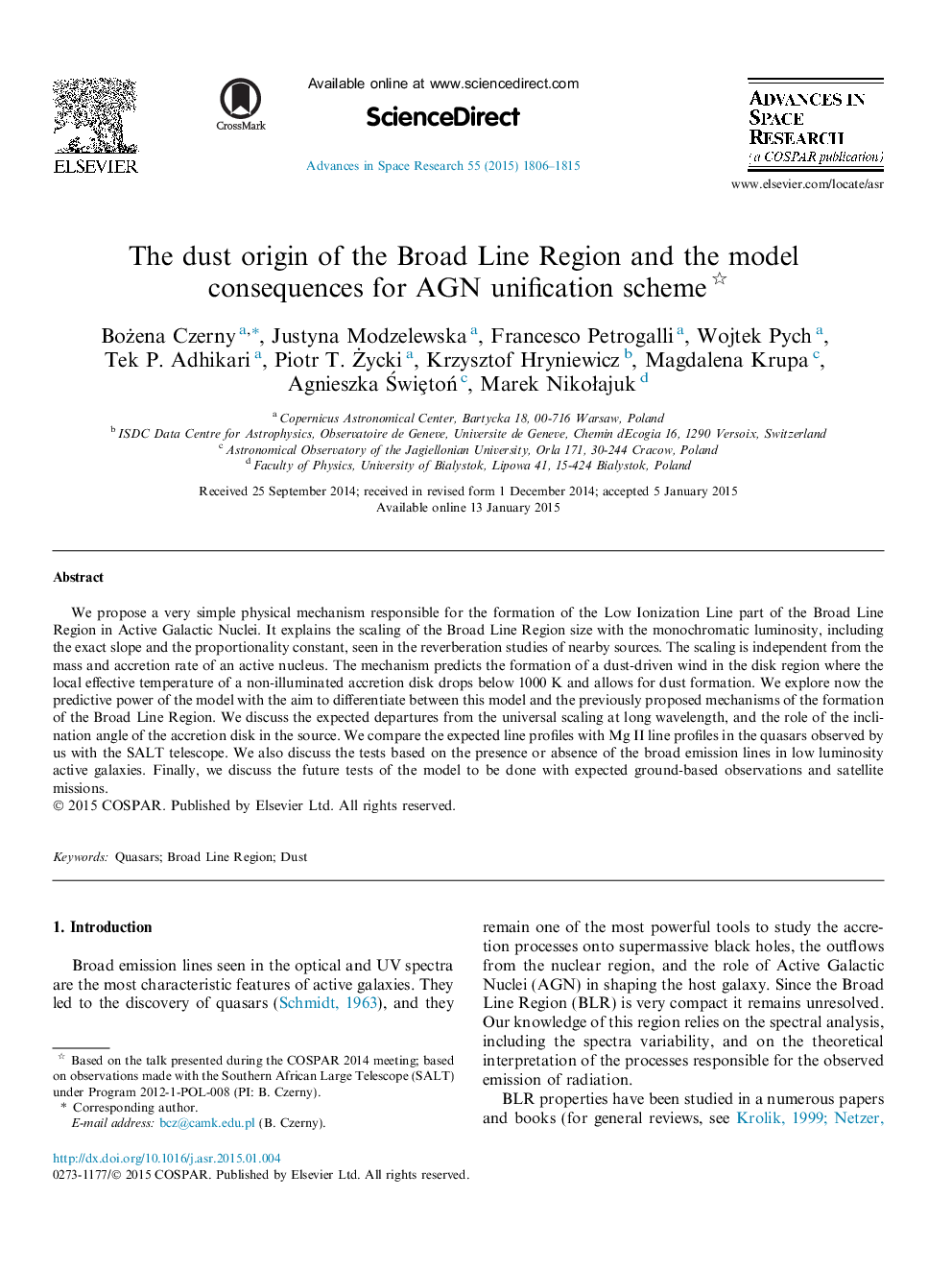 The dust origin of the Broad Line Region and the model consequences for AGN unification scheme