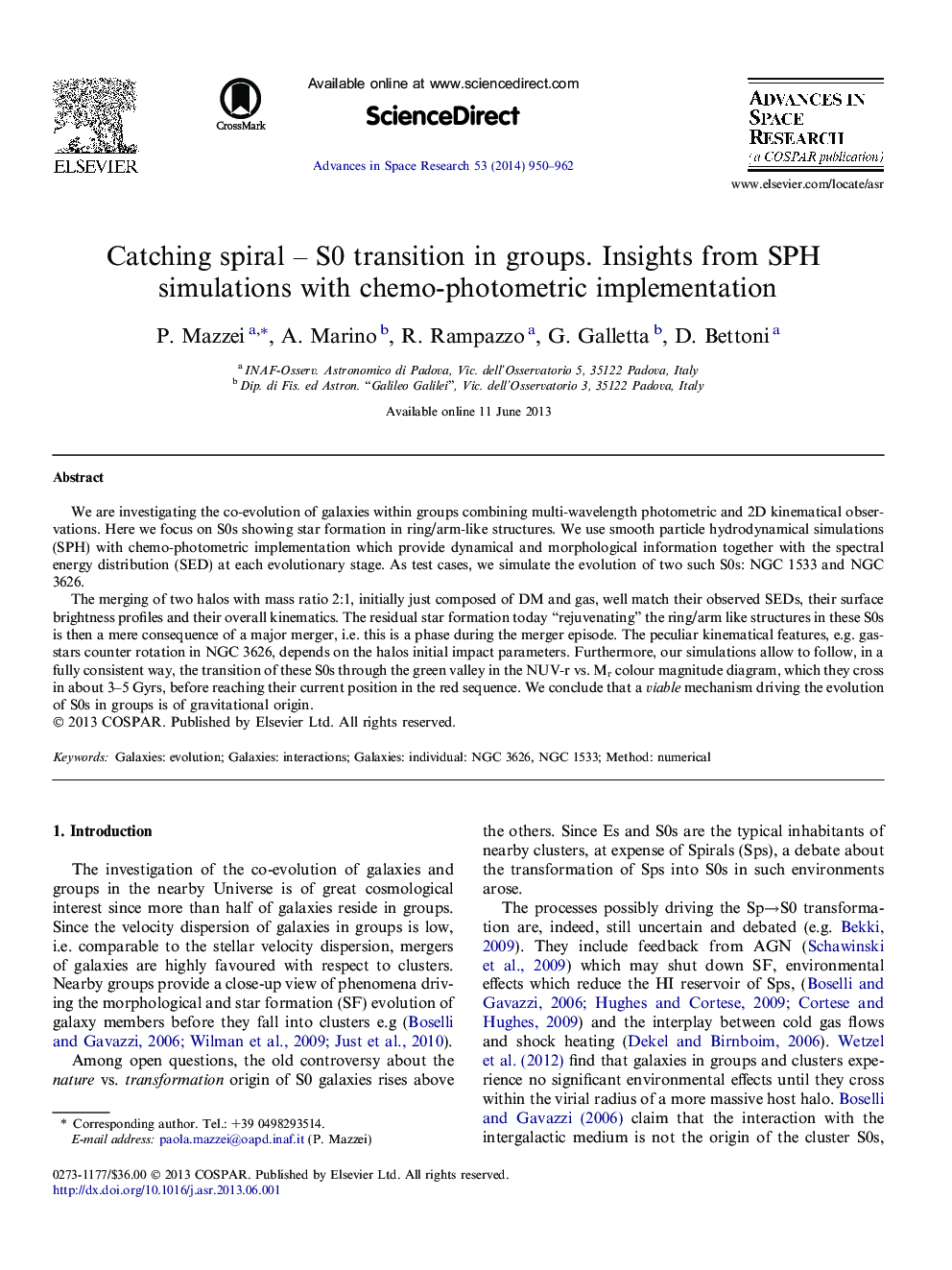 Catching spiral - S0 transition in groups. Insights from SPH simulations with chemo-photometric implementation