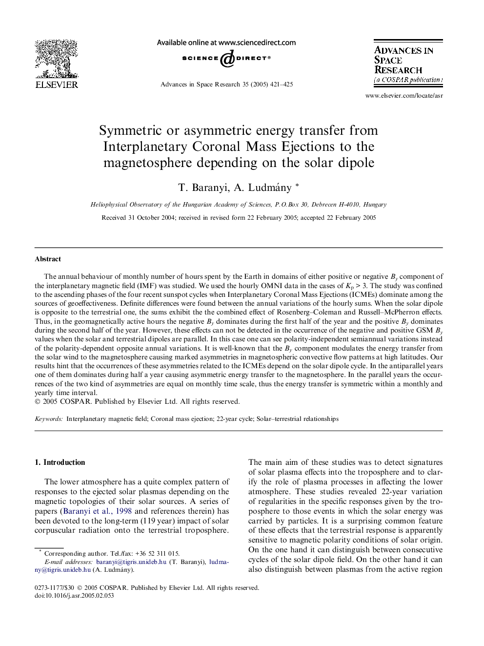 Symmetric or asymmetric energy transfer from Interplanetary Coronal Mass Ejections to the magnetosphere depending on the solar dipole