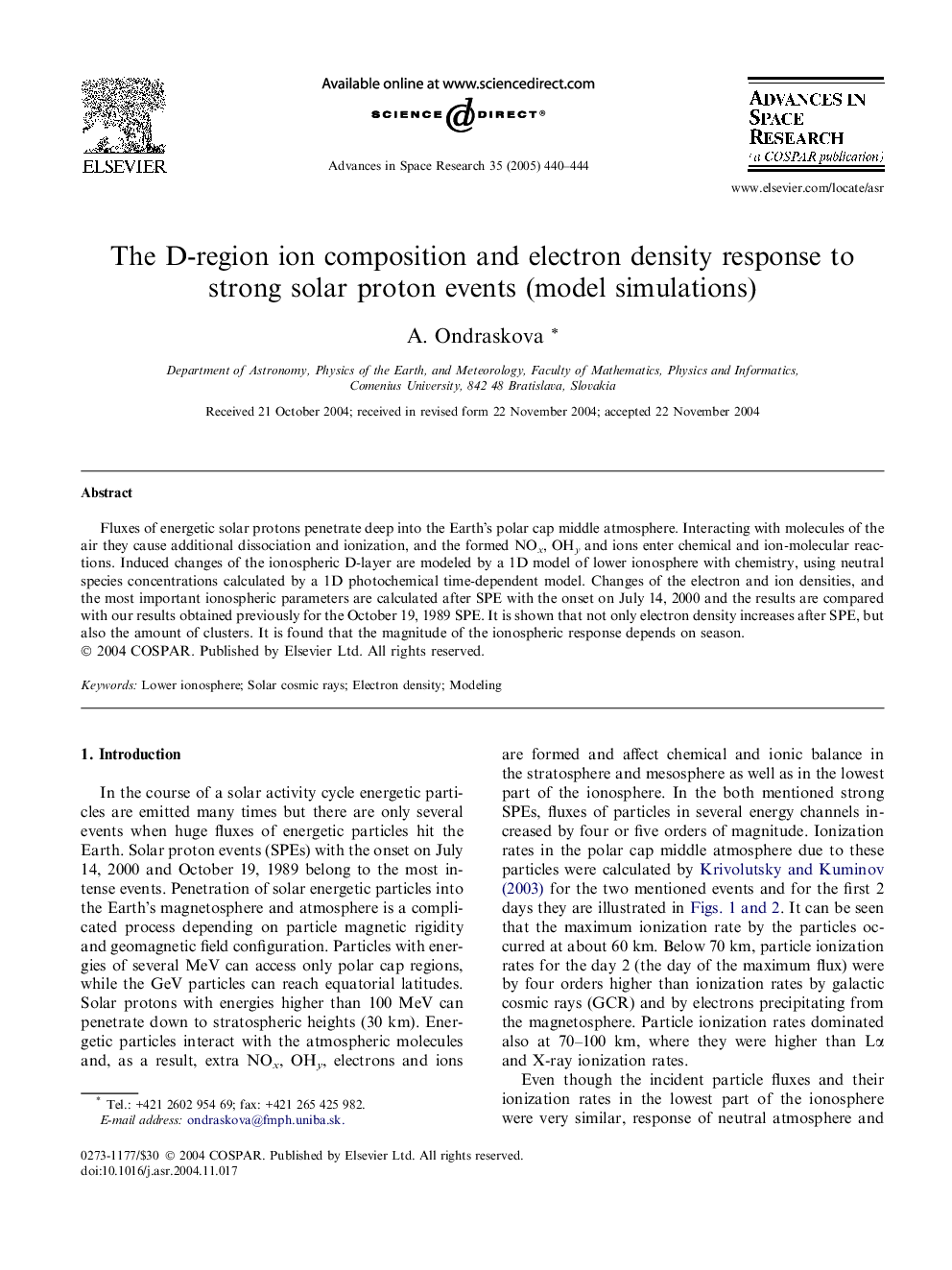 The D-region ion composition and electron density response to strong solar proton events (model simulations)