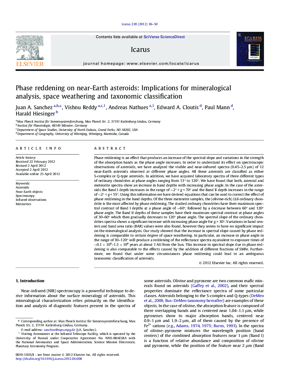 Phase reddening on near-Earth asteroids: Implications for mineralogical analysis, space weathering and taxonomic classification