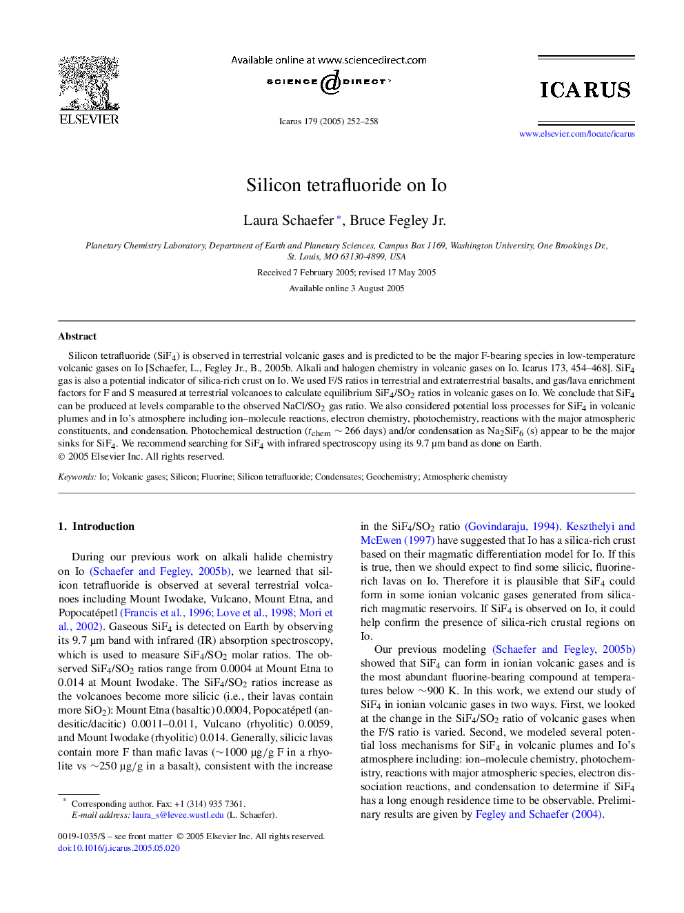 Silicon tetrafluoride on Io