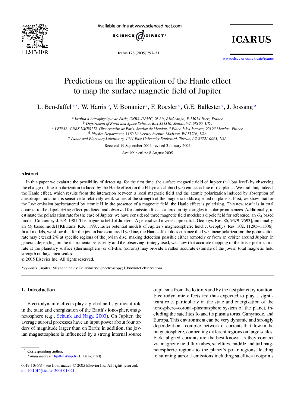 Predictions on the application of the Hanle effect to map the surface magnetic field of Jupiter