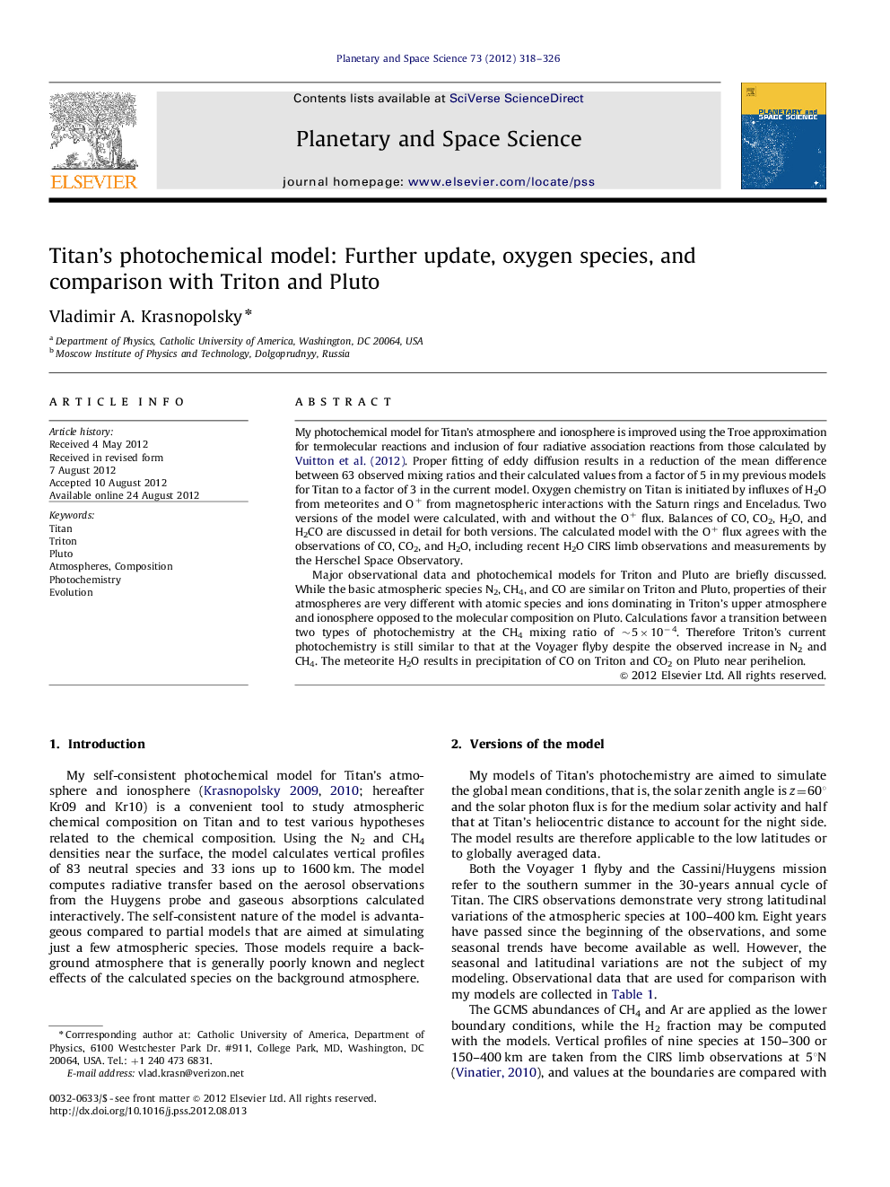 Titan's photochemical model: Further update, oxygen species, and comparison with Triton and Pluto