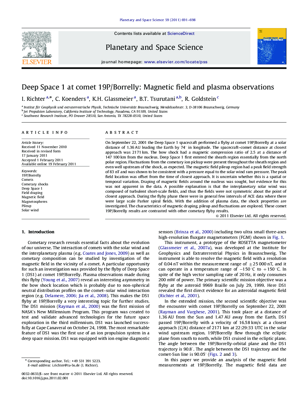 Deep Space 1 at comet 19P/Borrelly: Magnetic field and plasma observations