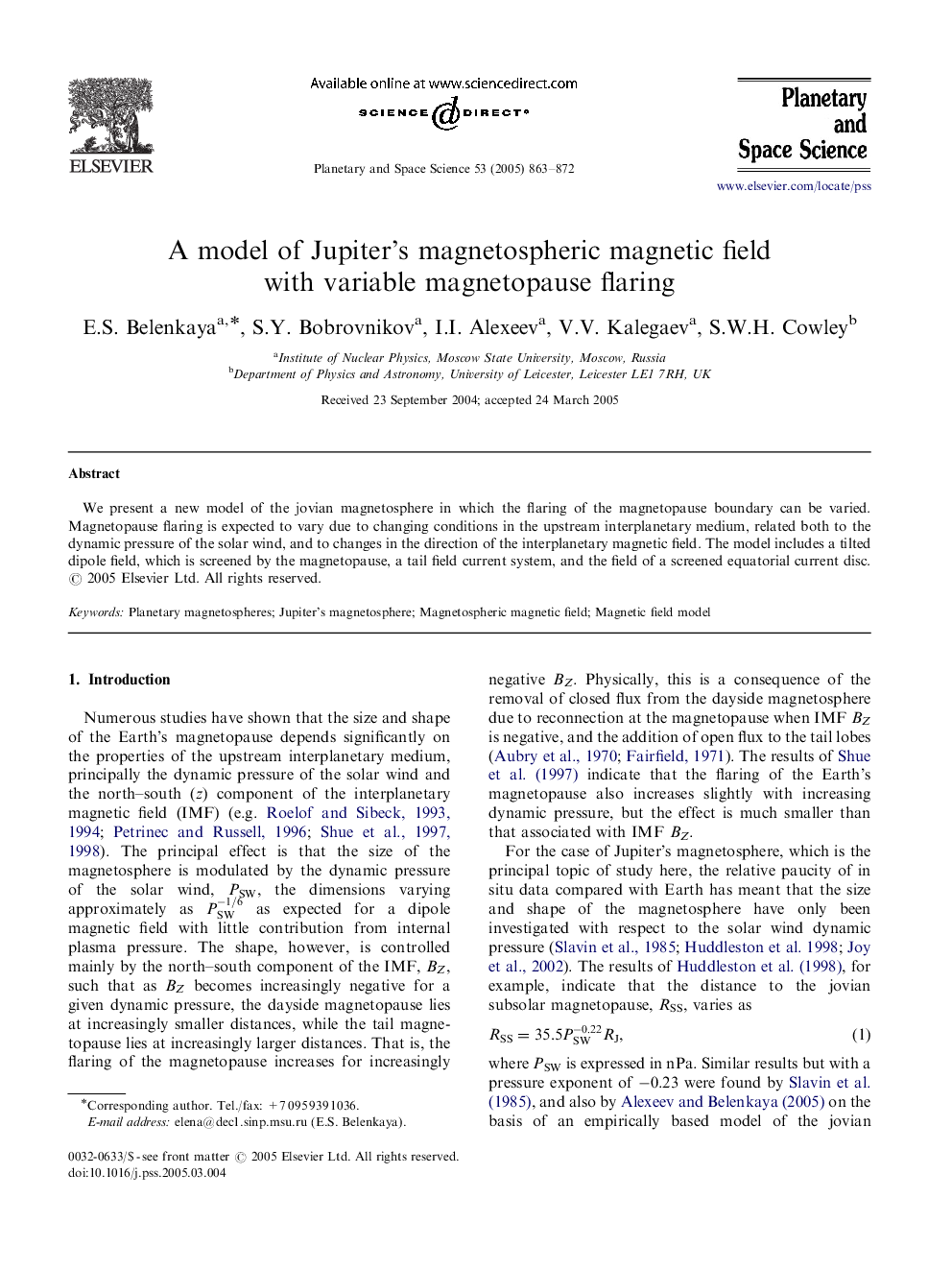 A model of Jupiter's magnetospheric magnetic field with variable magnetopause flaring