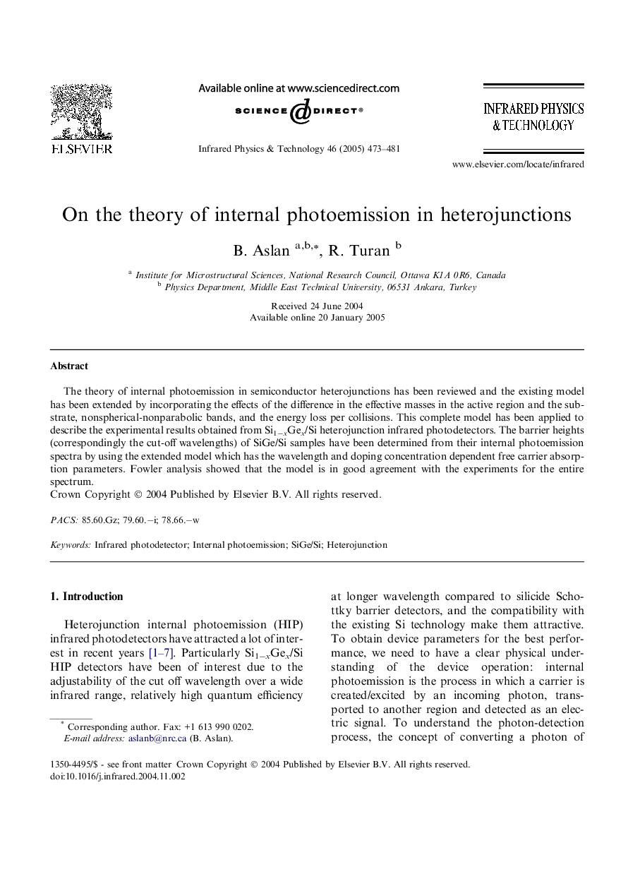 On the theory of internal photoemission in heterojunctions