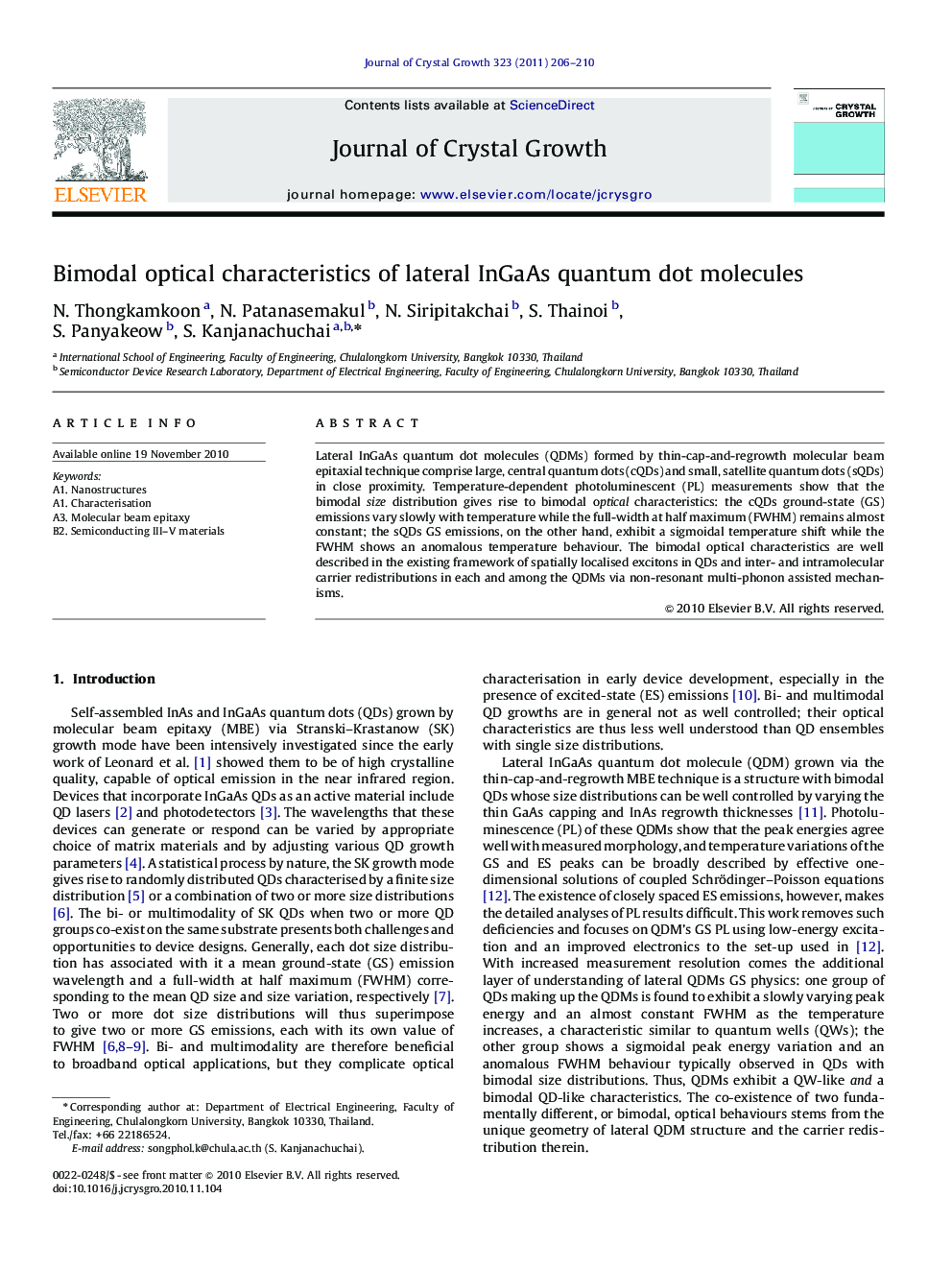 Bimodal optical characteristics of lateral InGaAs quantum dot molecules