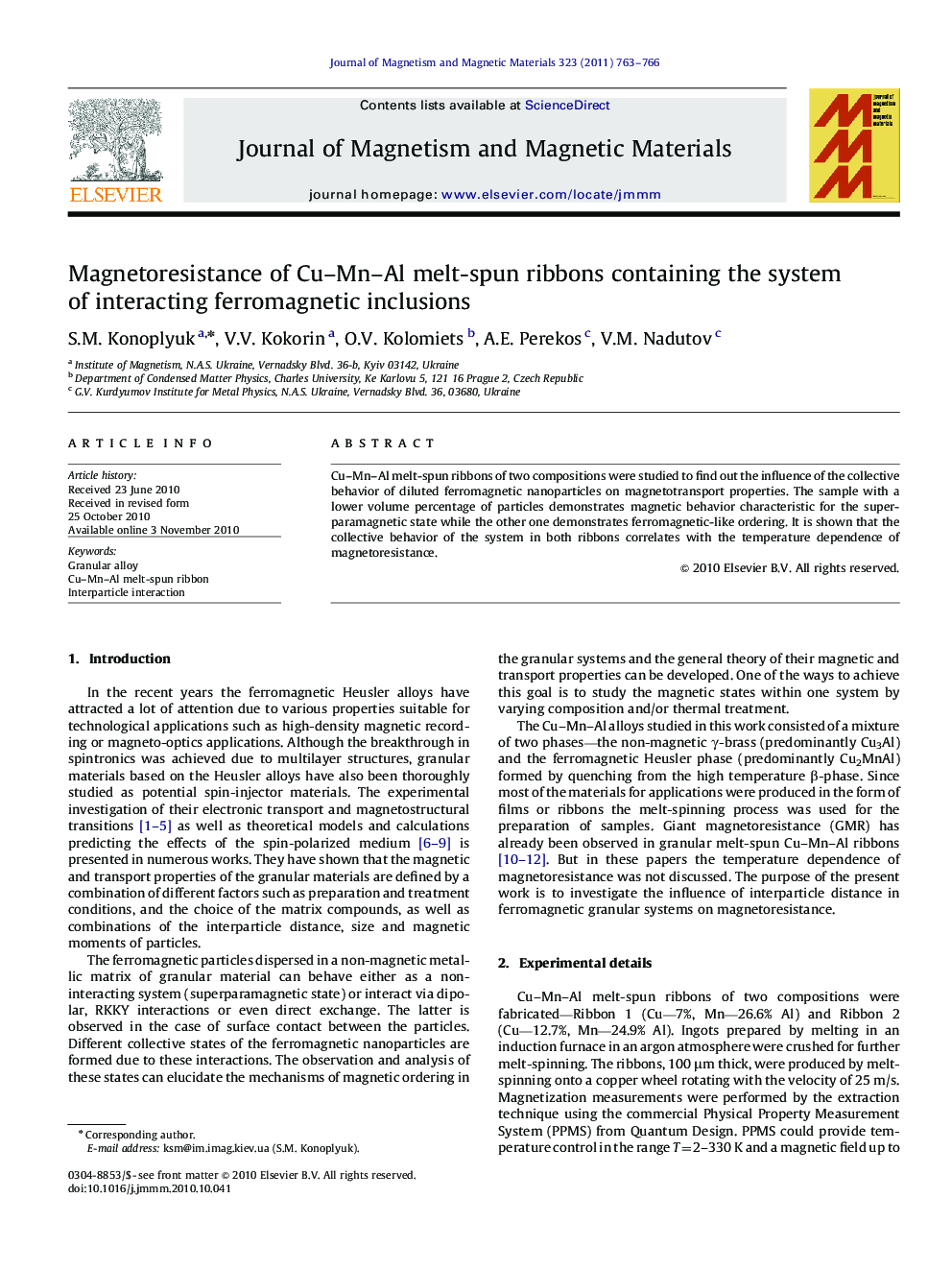 Magnetoresistance of Cu-Mn-Al melt-spun ribbons containing the system of interacting ferromagnetic inclusions