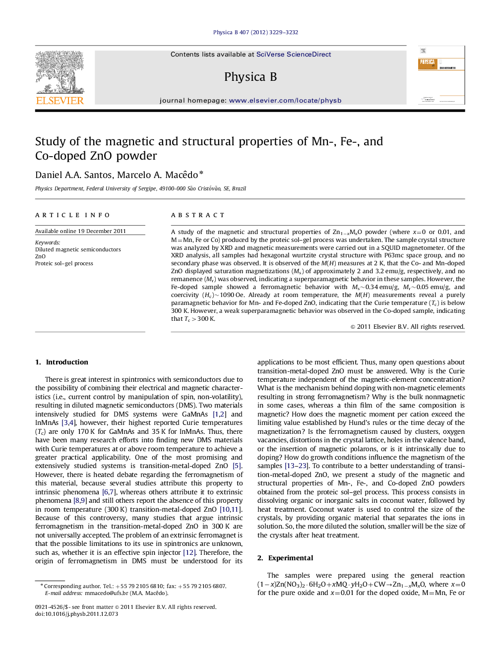 Study of the magnetic and structural properties of Mn-, Fe-, and Co-doped ZnO powder