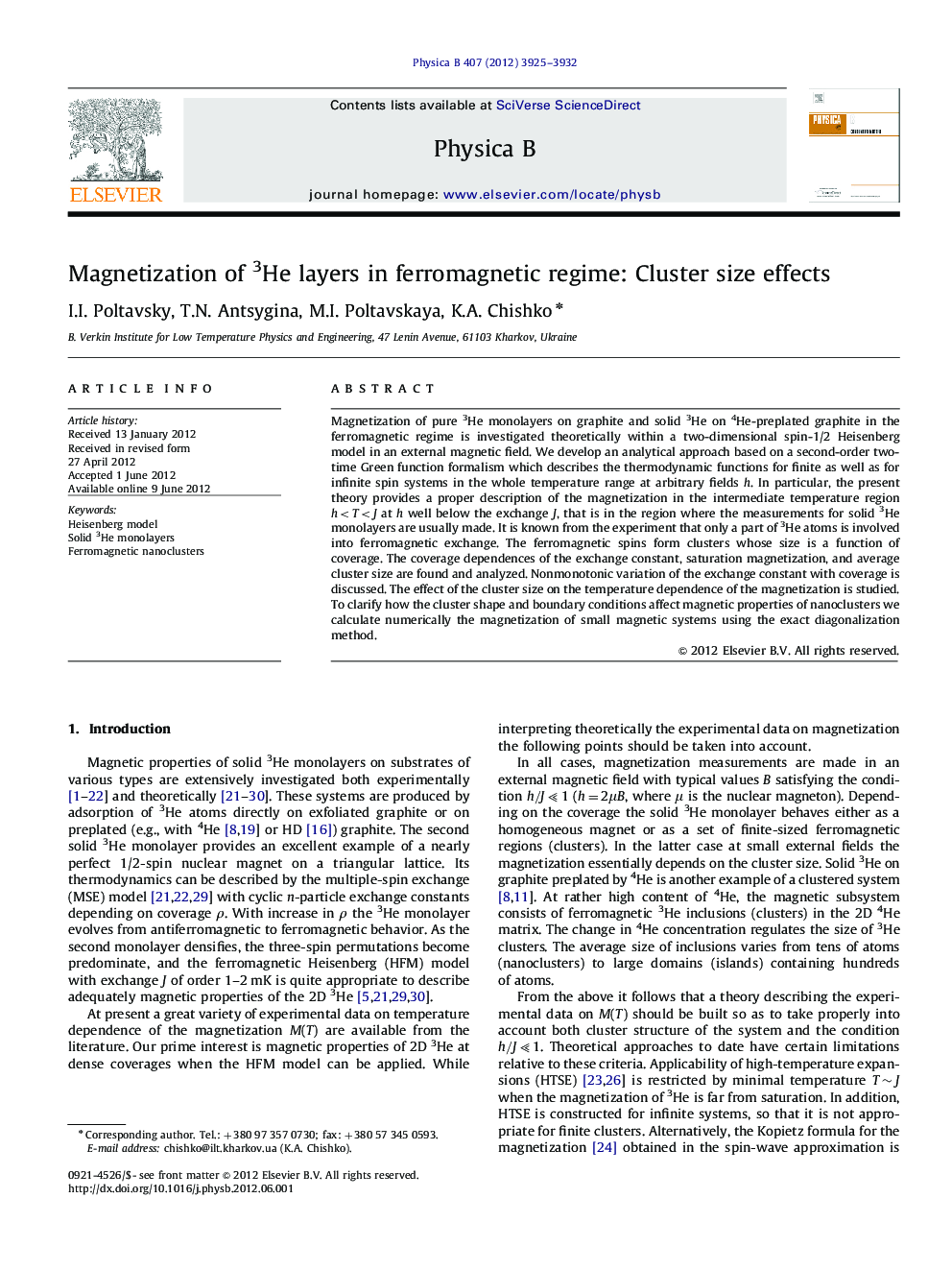 Magnetization of 3He layers in ferromagnetic regime: Cluster size effects