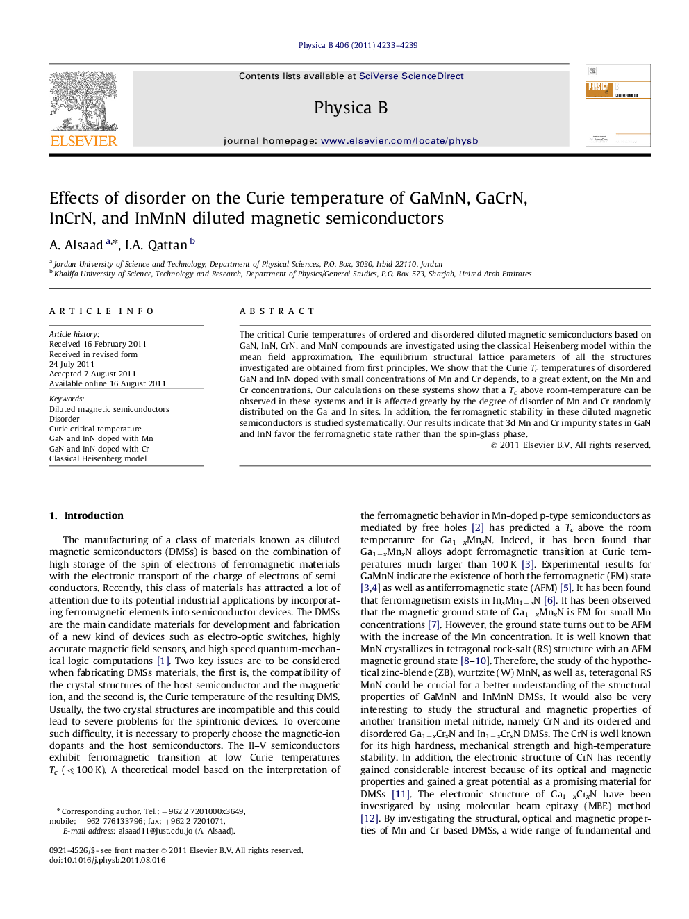 Effects of disorder on the Curie temperature of GaMnN, GaCrN, InCrN, and InMnN diluted magnetic semiconductors